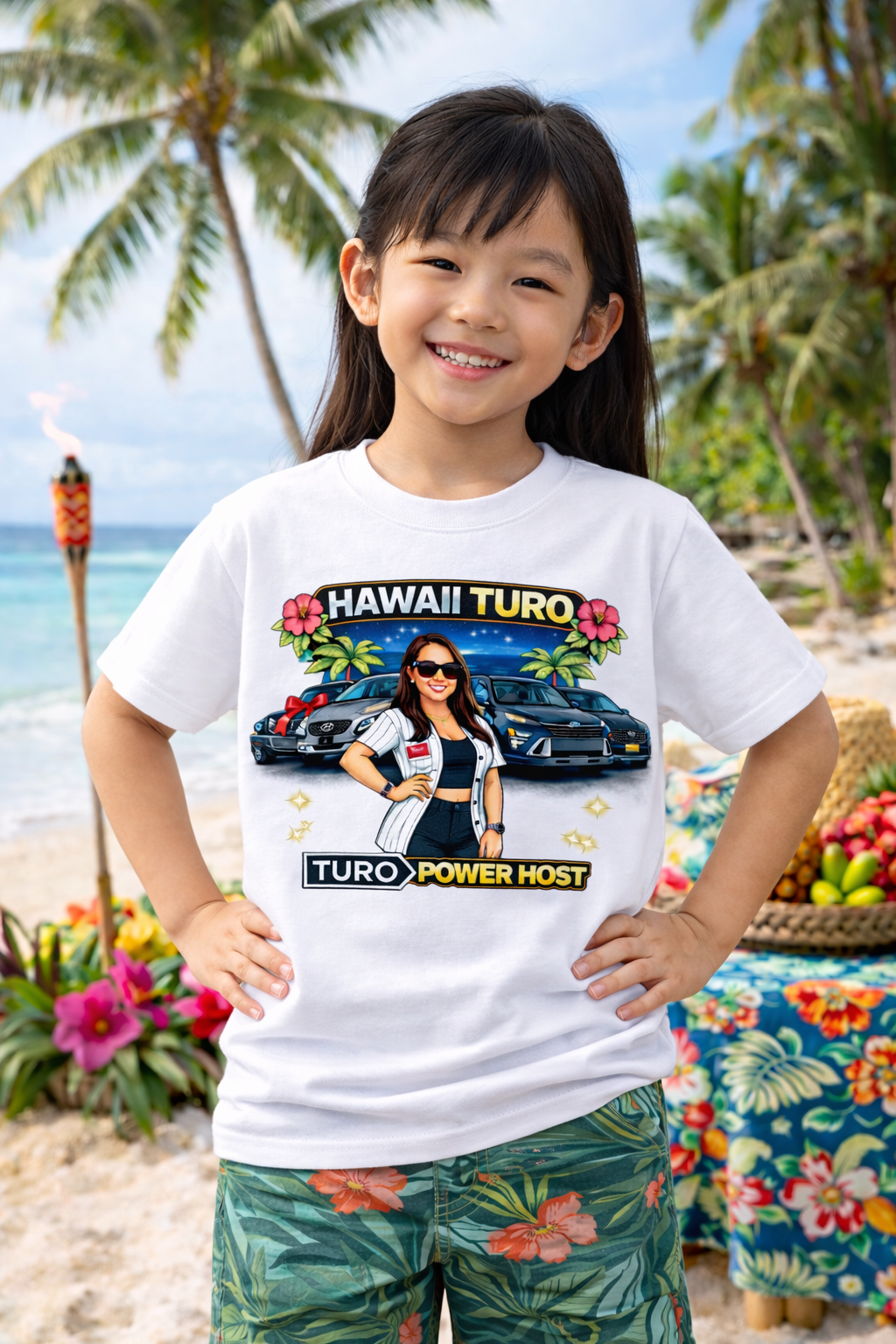 Turo Host Tee & Hoodie — Hustle Host Profit Graphic | Aloha Hawaii Edition