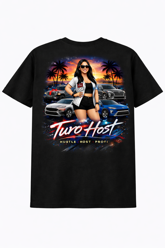 Turo Host Tee & Hoodie — Hustle Host Profit Graphic | Aloha Hawaii Edition