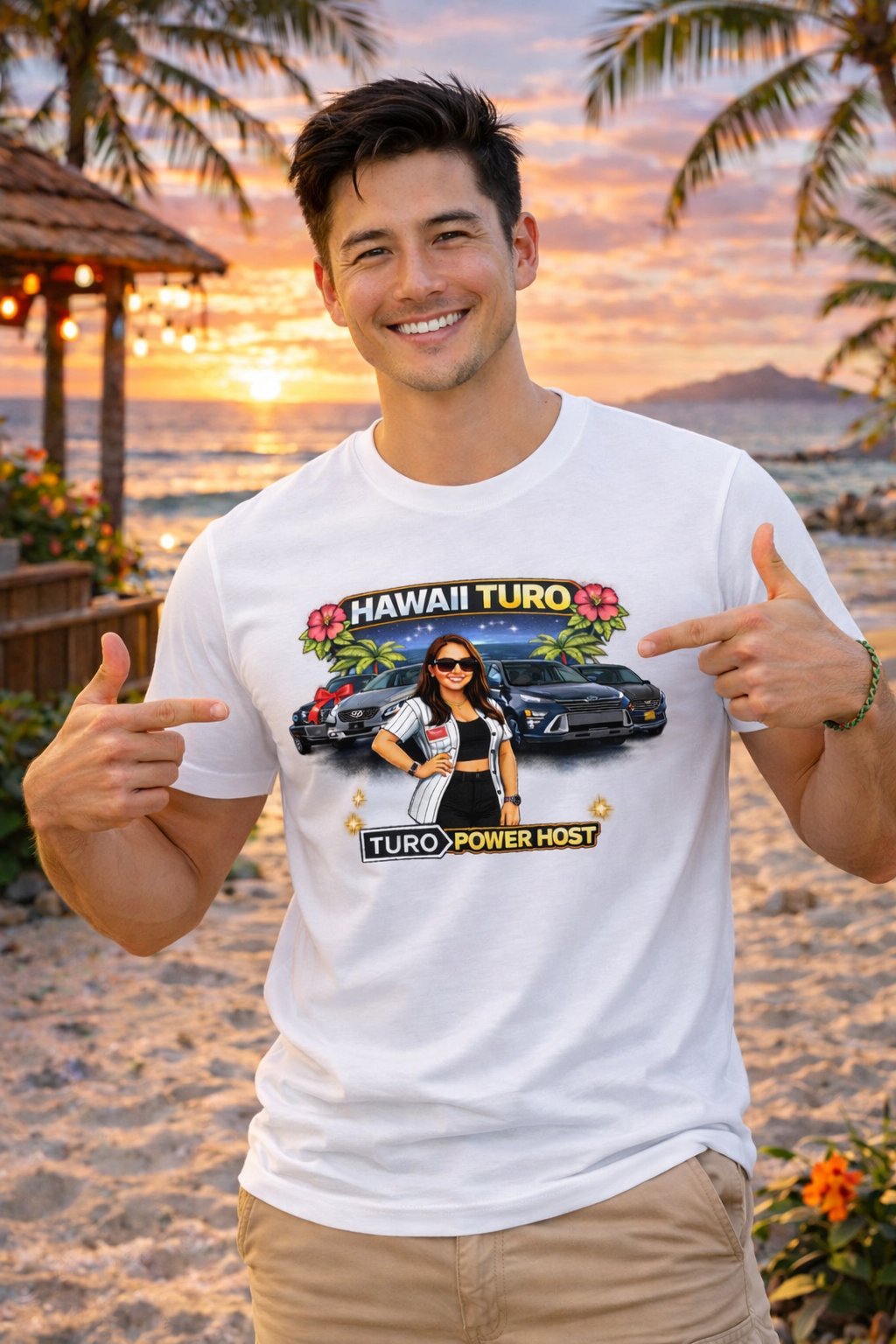 Turo Host Tee & Hoodie — Hustle Host Profit Graphic | Aloha Hawaii Edition
