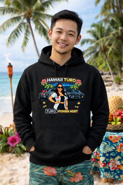 Turo Host Tee & Hoodie — Hustle Host Profit Graphic | Aloha Hawaii Edition