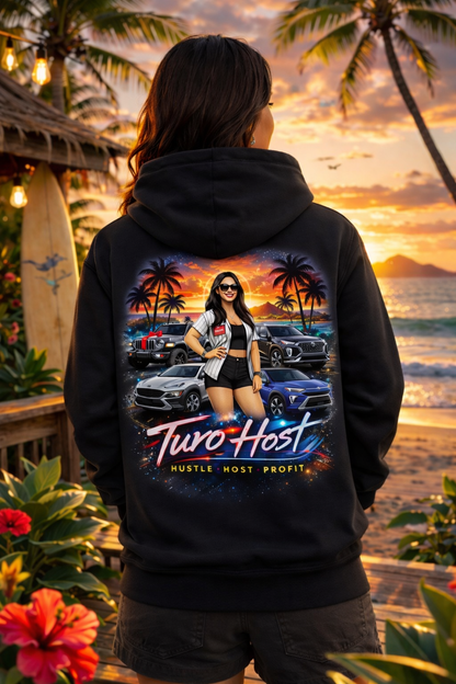 Turo Host Tee & Hoodie — Hustle Host Profit Graphic | Aloha Hawaii Edition