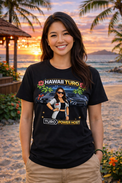 Turo Host Tee & Hoodie — Hustle Host Profit Graphic | Aloha Hawaii Edition