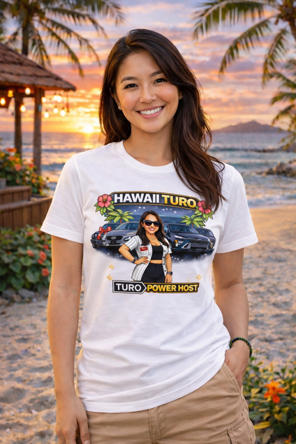 Turo Host Tee & Hoodie — Hustle Host Profit Graphic | Aloha Hawaii Edition