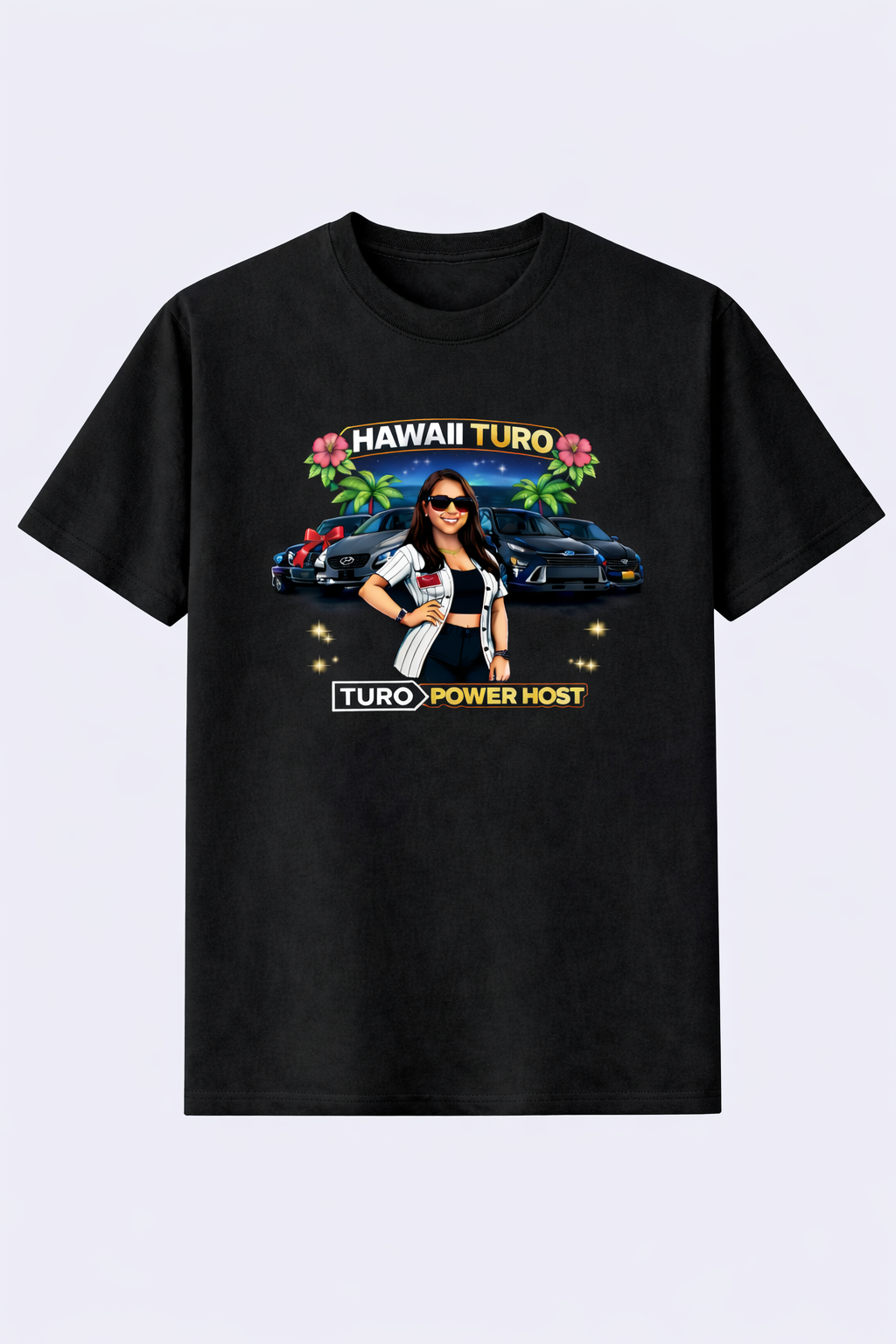 Turo Host Tee & Hoodie — Hustle Host Profit Graphic | Aloha Hawaii Edition