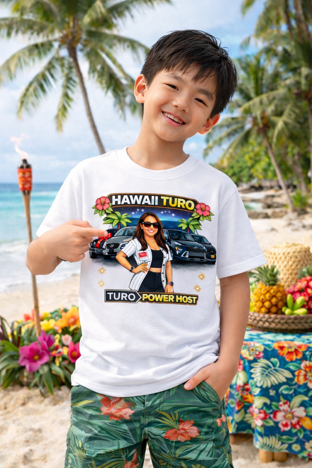 Turo Host Tee & Hoodie — Hustle Host Profit Graphic | Aloha Hawaii Edition