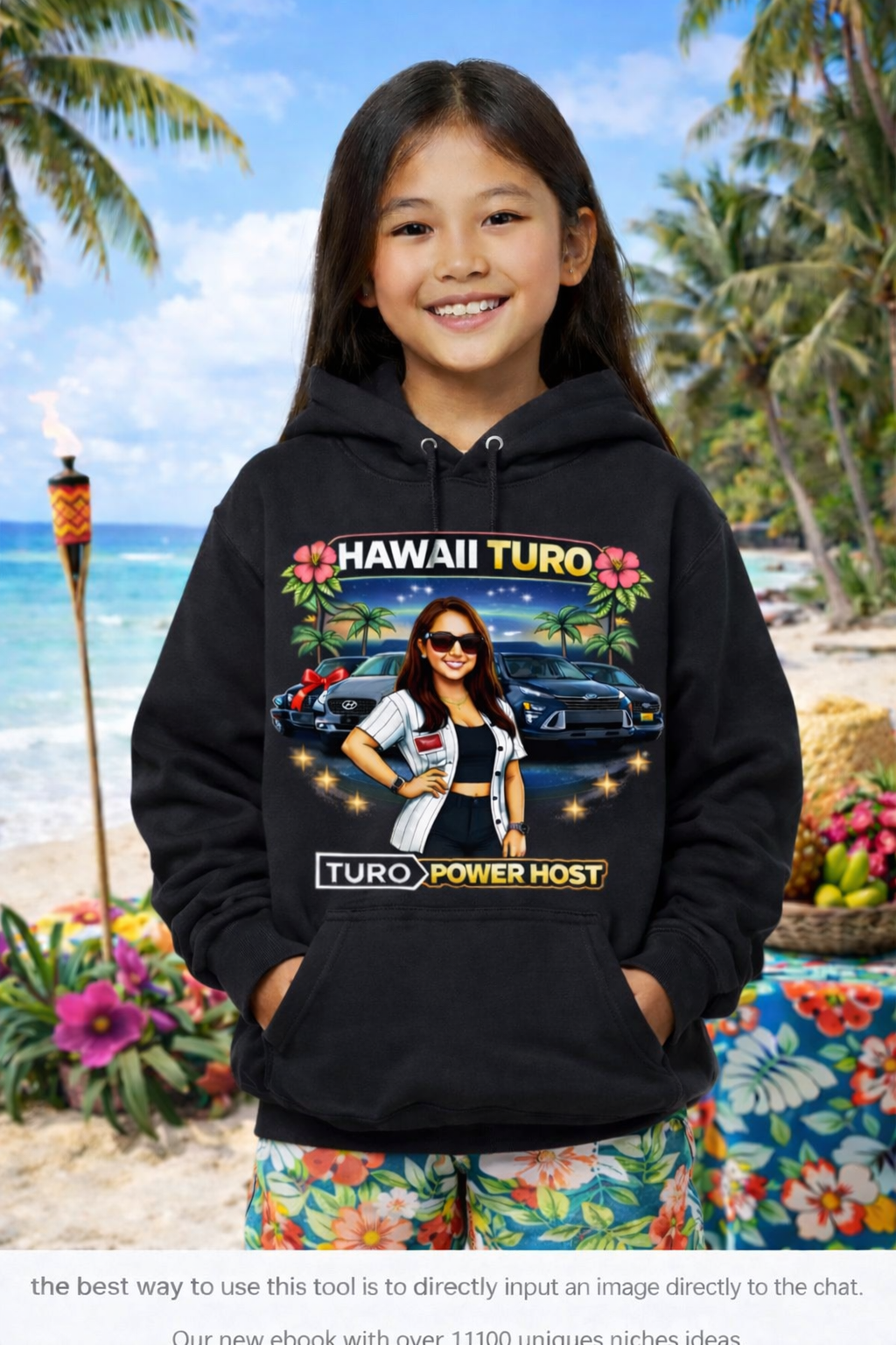 Turo Host Tee & Hoodie — Hustle Host Profit Graphic | Aloha Hawaii Edition